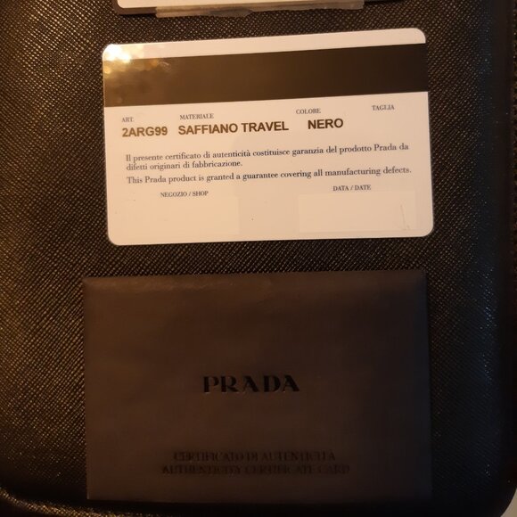 PRADA iPad Mini Case Saffiano Travel Leather Sleeve Black Brand New - Picture 7 of 7